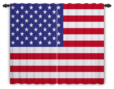 Immagine prodotto di Tende con motivo della bandiera americana, 107x160 cm, set da 2