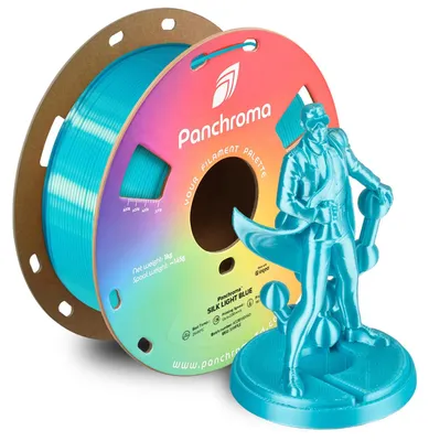 Zdjęcie produktu dla Polymaker Panchroma™ PLA Silk, jasnoniebieski, 1,75 mm, 1 kg