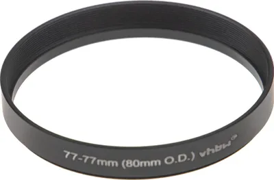 Produktbild von vhbw Step-Up-Ring Adapter 77 - 77mm für - Filteradapter, Aluminium Matt-Schwarz