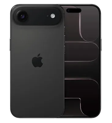 A black iPhone is shown from the back, with a second iPhone partially visible to the right.