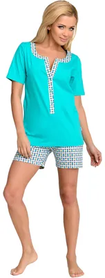 Image de Pyjama d'allaitement pour femme Be Mammy J5ST3N2 (turquoise, S)