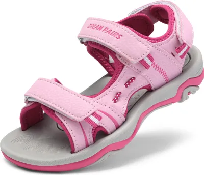 Produktbild von DREAM PAIRS Mädchen Kinder Sandalen Sommer Sportsandalen Sommerschuhe Mode Turnschuhe Offenen Sportliche Sandalen,Size 35,Rosa/Fuchsie,170891_K