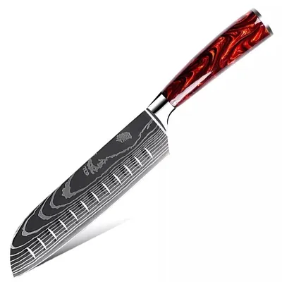 Image de Couteau de cuisine ON-20062 Santoku Marron - Qualité KP20062