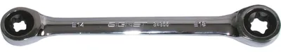 Imagen del producto de KS TOOLS: Llave de vaso doble con trinquete, modelo 503.4355, fabricada en acero cromo-vanadio, peso: 150g
