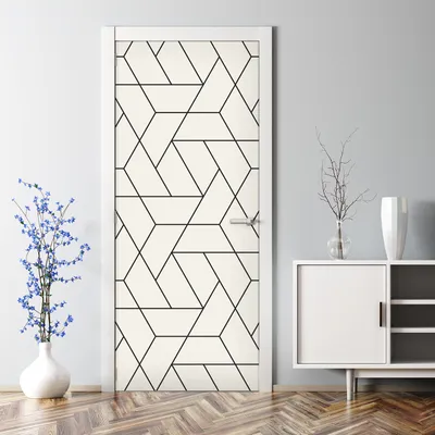 Produktbild von Dekorative Türtapete selbstklebend Klebefolie Türposter Türaufkleber Geometrisches Muster 85 x 200 cm