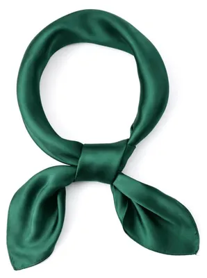 Immagine prodotto di Foulard quadrato da donna, 60x60 cm, verde. Ideale come sciarpa, copricapo, bandana o come regalo