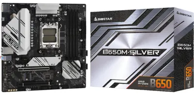 Productafbeelding van Biostar MB B650M-Silver, moederbord, B650, AM5, mATX, AMD - AMD-socket AM5 (Ryzen Zen4)