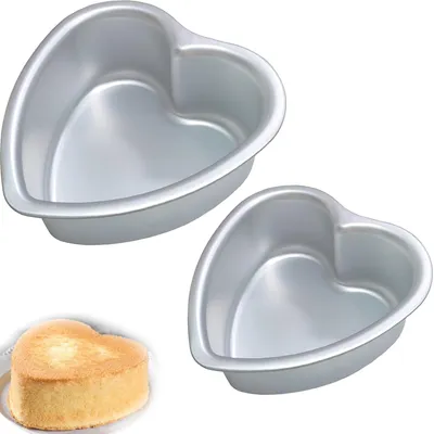 Herz-Kuchenformen 2er Set, antihaftbeschichtet, 15,5 & 20,5 cm