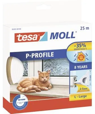 Immagine prodotto di Guarnizione in gomma Tesamoll profilo P 25m bianco, 05391-00100-00