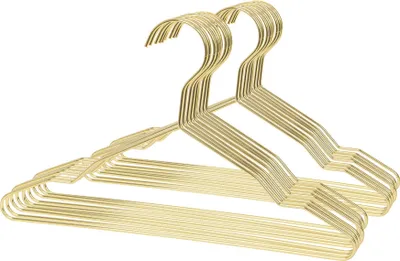 Produktbild von Harbour Housewares Metall-Kinderkleiderbügel – Gold – 20er-Pack