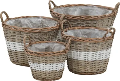 Produktbild von Maison Exclusive - Hochbeet 4-tlg. Weide mit PE-Auskleidung
