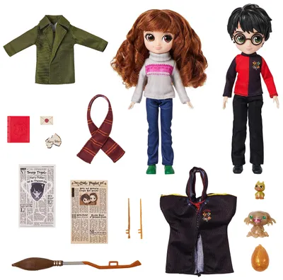Image de Harry Potter et Hermione Poupées de collection Set + accessoires 20+ pièces