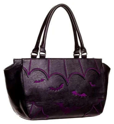 Produktbild von Damen Handtasche - Purple Bats Henkeltasche