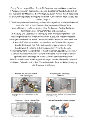 Produktbild von Wasserfilter 3/4-Anschluss  für Waschmaschine Geschirrspüler' das Orginal