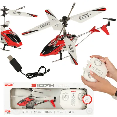 Zdjęcie produktu dla Helikopter SYMA S107H RC 2,4 GHz RTF czerwony