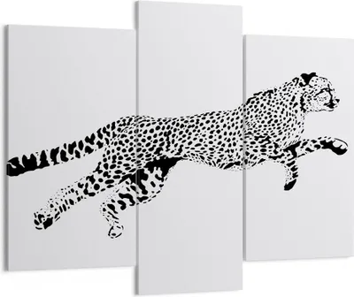 Produktbild von Bild auf Leinwand - Leinwandbild - Gepard Tier Dots - 130x100cm - Wand Bild - Wanddeko - Leinwanddruck - Bilder - Kunstdruck - Wanddekoration - Leinwand bilder - Wandkunst - CB130x100-3128