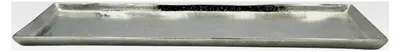 Produktbild von Metalltablett 44x13 cm Silber Kerzentablett Dekotablett Dekoschale rechteckig