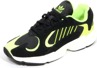 Immagine prodotto di H2584 sneaker uomo ADIDAS YUNG-1 man fabric/suede shoes black/fluo yellow