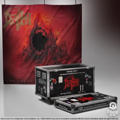 Zdjęcie produktu dla Death Rock Ikonz On Tour Road Case Statua i zestaw Bühnenhintergrund The Sound of Perseverance Tour 1998