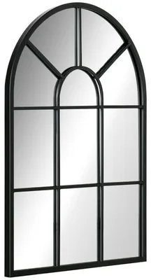 Immagine prodotto di Specchio da parete decorativo con finestra ad arco | Colore: nero