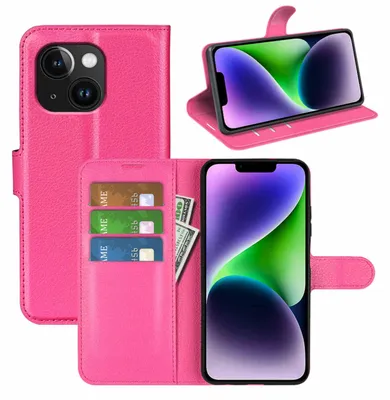 Obrázek produktu pro Pro Apple iPhone 15 Smart mobilní telefon pouzdro růžové pouzdro umělé kůže kryt pouzdro kniha