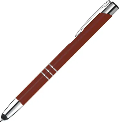 Produktbild von Touchpen Kugelschreiber aus Metall / Farbe: bordeaux