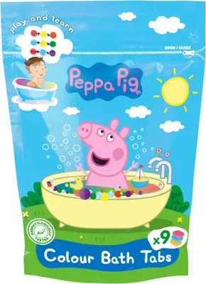 Produktbild von Peppa Pig Bademalpastillen für Kinder, 9 x 16 g