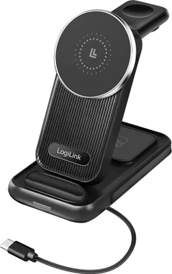 Immagine prodotto di LogiLink PA0292 Stazione di ricarica LogiLink 4-in-1, compatibile con Apple MagSafe