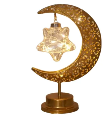 Produktbild von Mondlampe –Nachttischlampe Nachtlampe Deko Langlebiges Metall, flackerfreies Licht, kabellos Sternlampe