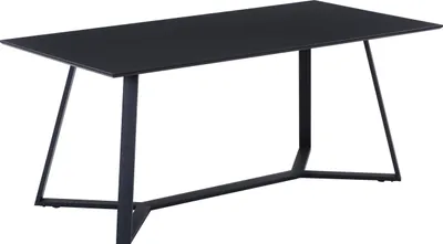 Produktbild von Möbilia Esstisch 180 x 90 cm | Platte MDF 20 mm | Gestell Metall | B 180 x T 90 x H 75 cm | grau-schwarz | 12020039 | Serie TISCH
