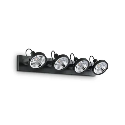 Image de Ideal Lux plafonnier Glim 4-flg. noir 200255