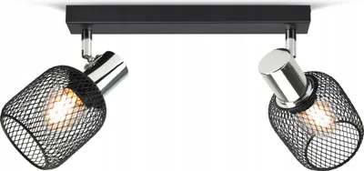 Zdjęcie produktu dla Lampa Sufitowa Żyrandol Plafon Vintage LOFT Reflektor 444-BG2 E27 Z Siatki