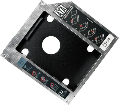 Immagine prodotto di LogiLink 2nd SATA hard drive caddy adapter - adattatore per alloggiamento unità - da 5,25" slim line a 2,5" (da 13,3 cm slim line a 6,4 cm)