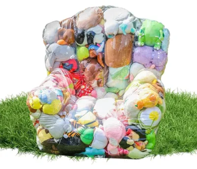 Productafbeelding van Doorzichtige Zitzak voor Knuffeldieren, Organizer voor Kinderen
