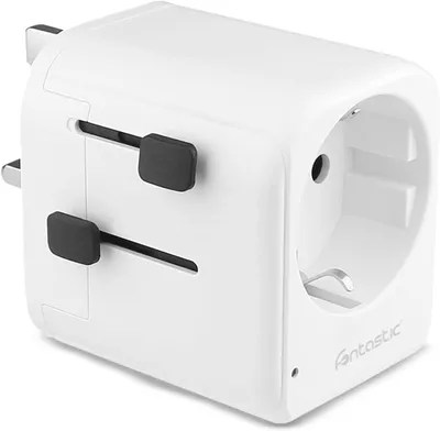 Produktbild von Fontastic Universal-Reiseadapter – Weltadapter für mehr als 100 Länder – USB-Steckdose inklusive Adapter für die USA