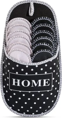 Produktbild von ONVAYA® ABS Gästepantoffel | Dots | 6er Set | Antirutsch Sohle | Hausschuhe | Filzpantoffel | Gr. 36-45 | Gästehausschuhe