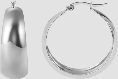 Produktbild von "Crol" Akzent Creolen aus Edelstahl, Statementschmuck