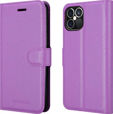 Immagine prodotto di Cadorabo Custodia per Apple iPhone 12 PRO MAX Custodia protettiva in viola Custodia per cellulare Custodia Cover Chiusura magnetica