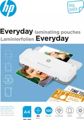 Produktbild von HP Laminierfolien Everyday A4  80 Micron 100x