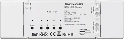 Produktbild von KNX LED-Dimmer SR-KNX 9502FA– 4-Kanal Konstantspannung (12–36 V, je 5 A) für LED Streifen