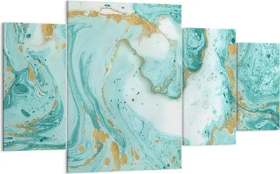 Produktbild von Bild auf Leinwand - Leinwandbild - Abstraktion blau Wasser modern - 160x90cm - Wand Bild - Wanddeko - Leinwanddruck - Bilder - Kunstdruck - Wanddekoration - Leinwand bilder - Wandkunst - DL160x90-2937