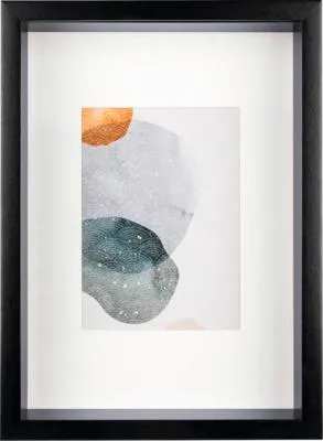 Immagine prodotto di Cornice in legno 3D Walther Shape, dimensioni 21x29,7 cm, colore nero, realizzata in MDF con vetro sintetico e passepartout