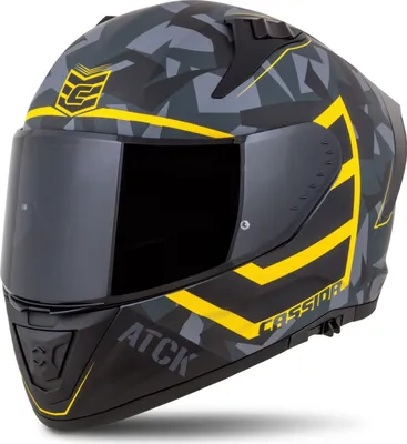 Produktbild von Integralhelm Schutzhelm Quad Cassida AERO ATCK gray camo black yellow Größe XS