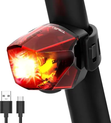 Obrázek produktu pro Zadní světlo pro jízdní kola USB-C dobíjecí LED baterie StVZO IPX4 vodotěsné