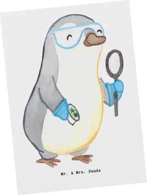 Produktbild von Mr. & Mrs. Panda Postkarte Biologe Herz - Weiß - Geschenk, Labor, Fotokarte, bildkarte, Postkarten, Tests, Studium, Grußkarte, Ansichtskarte, Bachelor, Master
