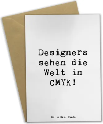 Produktbild von Mr. & Mrs. Panda babykarte Spruch CMYK Designer - Weiß - Geschenk, kreative Geschenke, hochzeitskarten, Berufe, glückwunschkarten, Witz, Grußkarte, Beruf, osterkarten