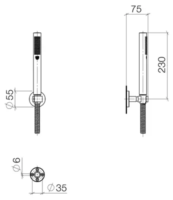 Produktbild von Dornbracht Schlauchbrausegarnitur, mit Stabhandbrause, flowReduce, 27806625-420010