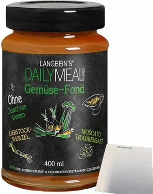 Produktbild von Langbeins DailyMeal Gemüse Fond (400ml Glas) + usy Block