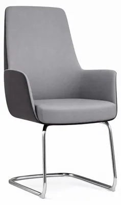 Produktbild von Moderner Chefsessel in Grau mit Armlehnen und stilvollem Design