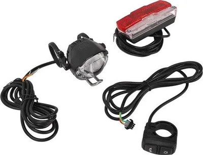 Obrázok produktu pre Sada elektrického osvetlenia na bicykel – 24 V, 36 V, 48 V – osvetlenie bicykla – predné a zadné svetlo – osvetlenie bicykla – s klaksónom.